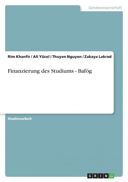 Finanzierung des Studiums - Baf��g