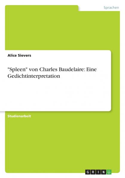 Spleen von Charles Baudelaire