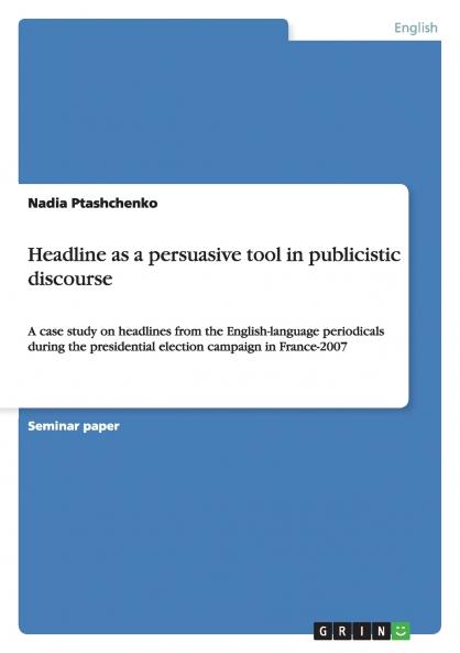 Headline as a persuasive tool in publicistic discourse
