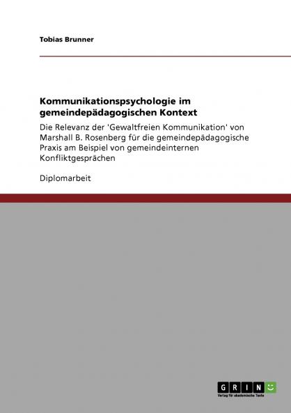 Kommunikationspsychologie im gemeindepädagogischen Kontext