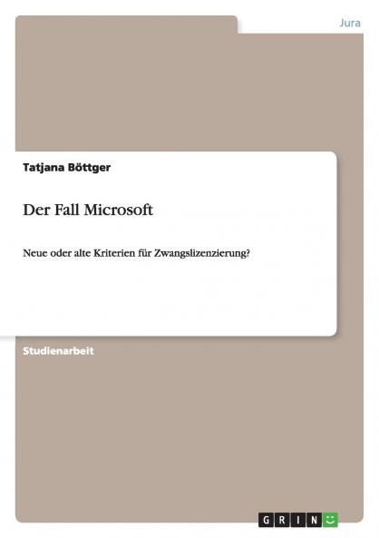 Der Fall Microsoft