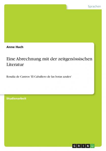 Eine Abrechnung mit der zeitgenössischen Literatur