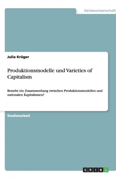 Produktionsmodelle und Varieties of Capitalism