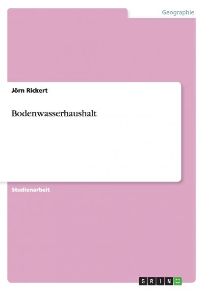 Bodenwasserhaushalt