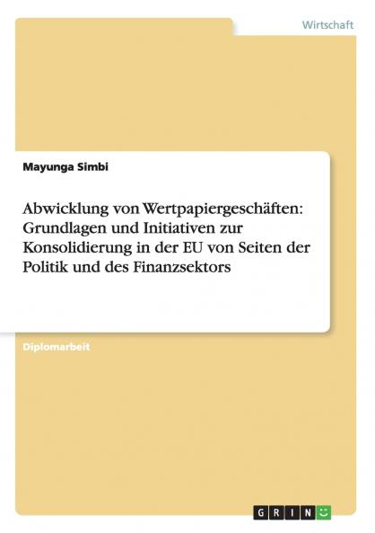Abwicklung von Wertpapiergeschäften