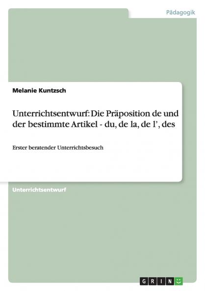 Unterrichtsentwurf