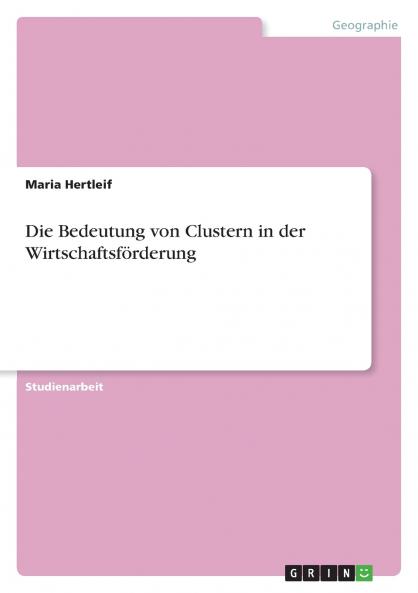 Die Bedeutung von Clustern in der Wirtschaftsf��rderung