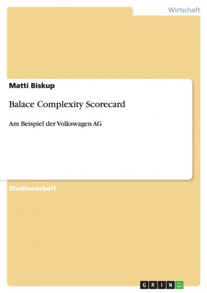 Balace Complexity Scorecard