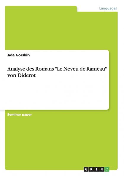 Analyse des Romans Le Neveu de Rameau von Diderot