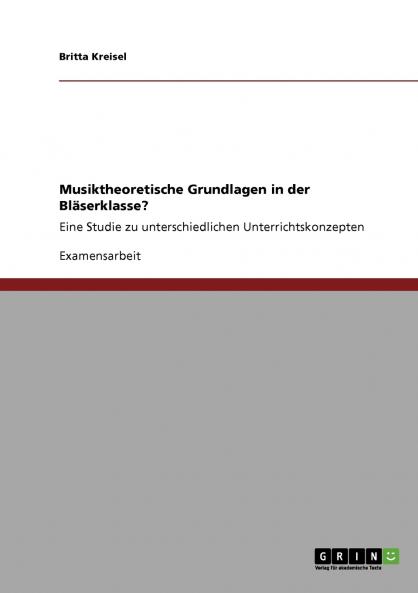 Musiktheoretische Grundlagen in der Bl��serklasse?