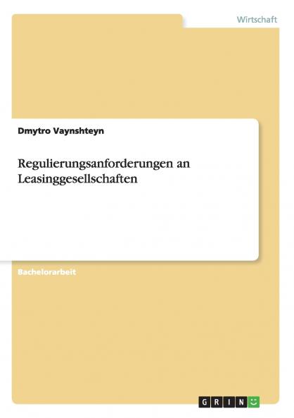 Regulierungsanforderungen an Leasinggesellschaften