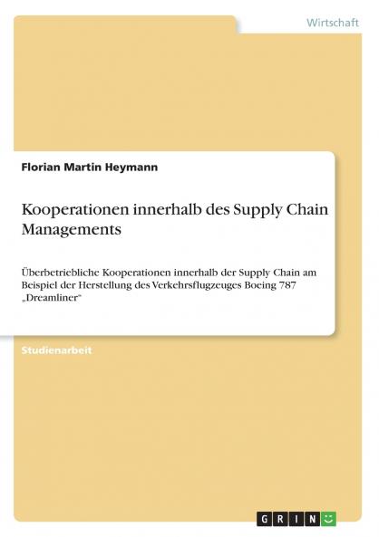 Kooperationen innerhalb des Supply Chain Managements