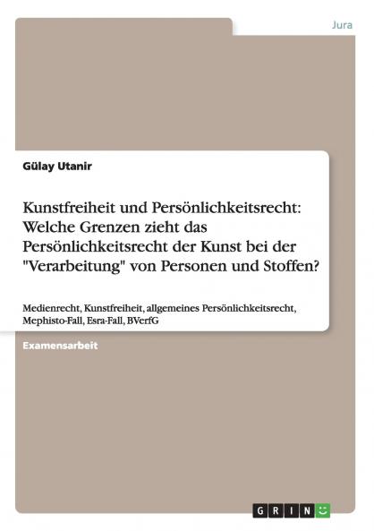 Kunstfreiheit und Persönlichkeitsrecht