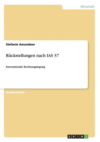 Rückstellungen nach IAS 37