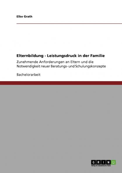 Elternbildung - Leistungsdruck in der Familie