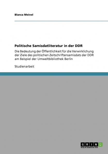 Politische Samisdatliteratur in der DDR