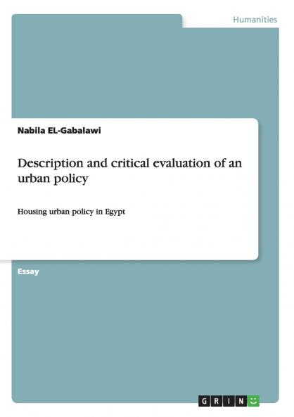 Description and critical evaluation of an urban policy