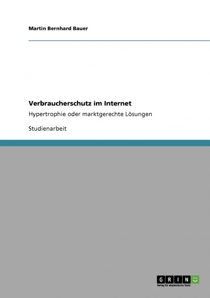 Verbraucherschutz im Internet