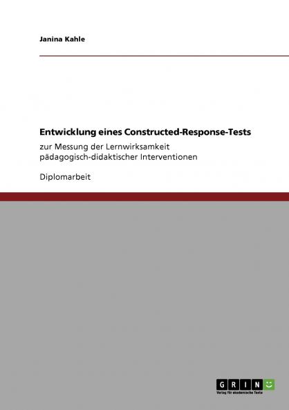 Entwicklung eines Constructed-Response-Tests