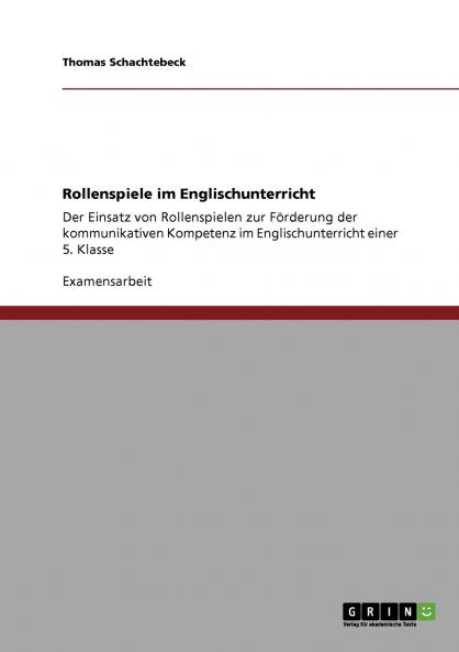 Rollenspiele im Englischunterricht