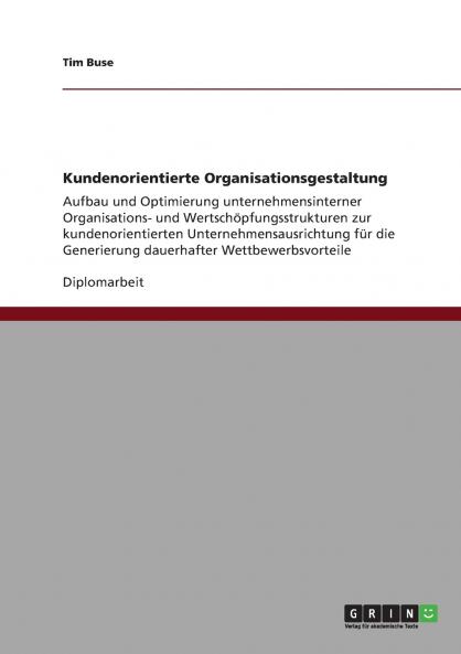 Kundenorientierte Organisationsgestaltung