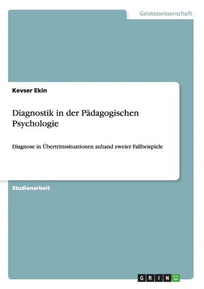 Diagnostik in der Pädagogischen Psychologie
