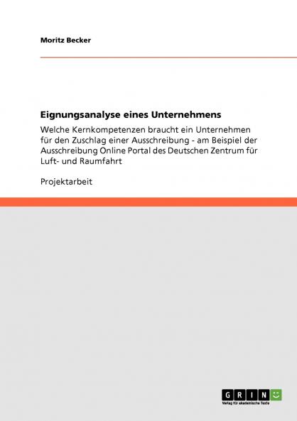 Eignungsanalyse eines Unternehmens