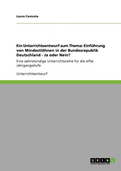 Ein Unterrichtsentwurf zum Thema