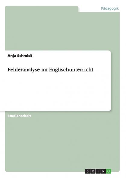 Fehleranalyse im Englischunterricht