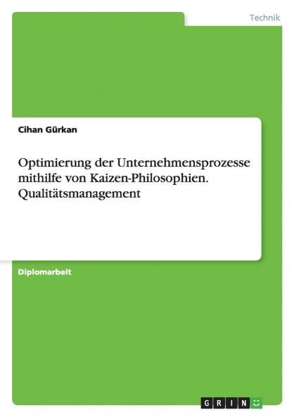 Optimierung der Unternehmensprozesse mithilfe von Kaizen-Philosophien. Qualitätsmanagement