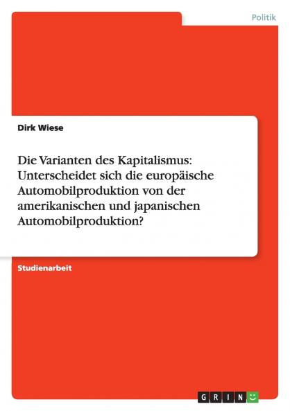Die Varianten des Kapitalismus