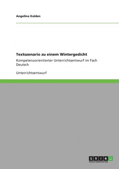 Textszenario zu einem Wintergedicht