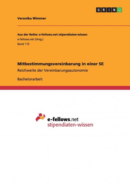 Mitbestimmungsvereinbarung in einer SE