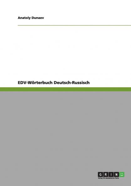 EDV-Wörterbuch Deutsch-Russisch
