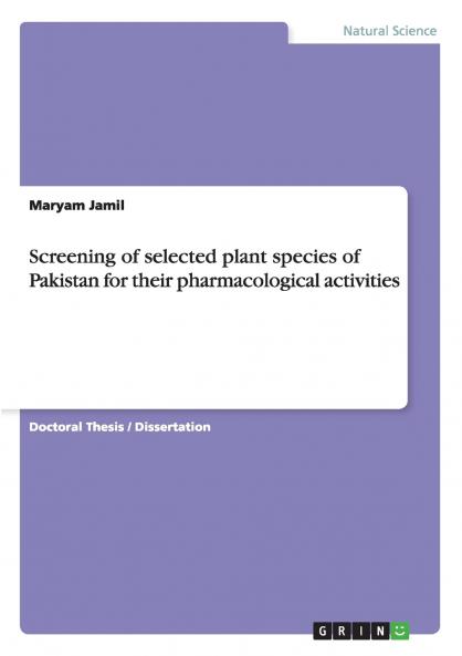 Screening of selected plant species of Pakistan for their pharmacological activities