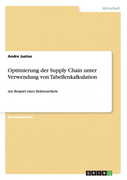 Optimierung der Supply Chain unter Verwendung von Tabellenkalkulation