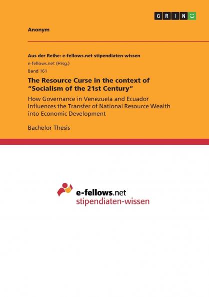 The Resource Curse in the context of  Socialism of the 21st Century