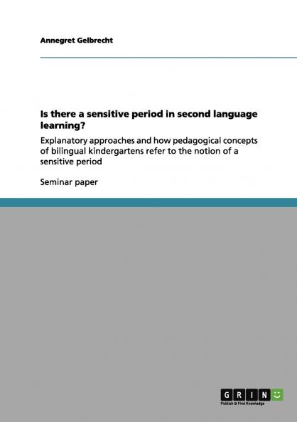 Is there a sensitive period in second language learning?