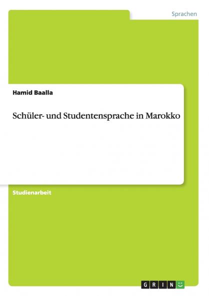 Schüler- und Studentensprache in Marokko