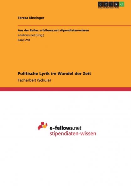 Politische Lyrik im Wandel der Zeit