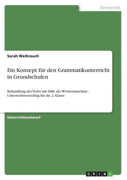Ein Konzept für den Grammatikunterricht in Grundschulen