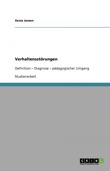 Verhaltensstörungen