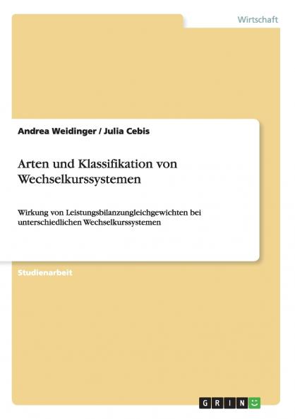 Arten und Klassifikation von Wechselkurssystemen
