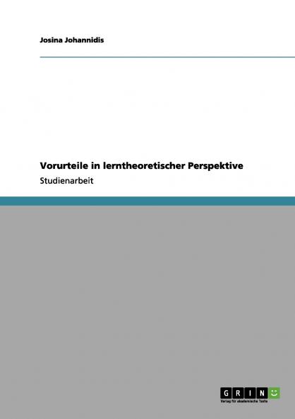 Vorurteile in lerntheoretischer Perspektive