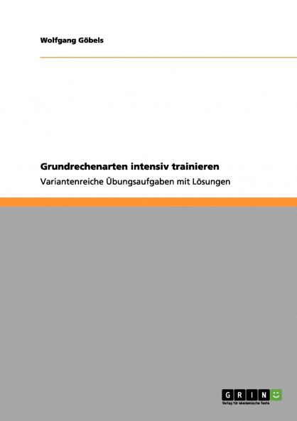Grundrechenarten intensiv trainieren