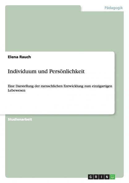 Individuum und Persönlichkeit