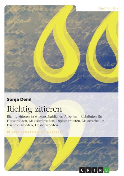 Richtig zitieren