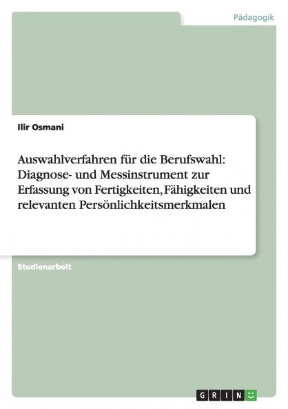 Auswahlverfahren für die Berufswahl