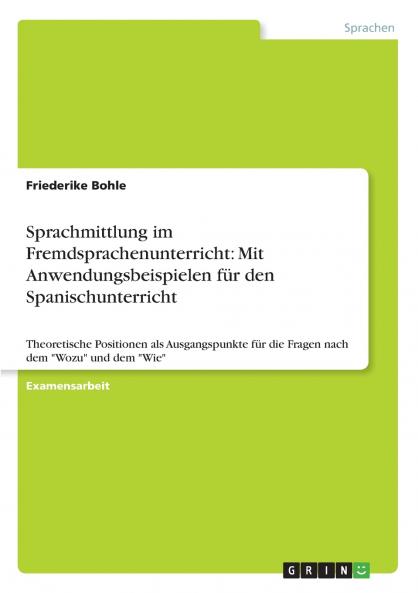 Sprachmittlung im Fremdsprachenunterricht