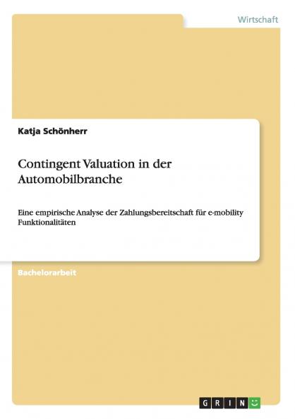 Contingent Valuation in der Automobilbranche
